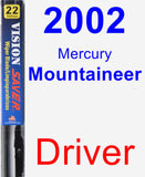 Driver Wiper Blade for 2002 Mercury Mountaineer - Vision Saver