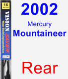 Rear Wiper Blade for 2002 Mercury Mountaineer - Vision Saver