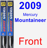 Front Wiper Blade Pack for 2009 Mercury Mountaineer - Vision Saver