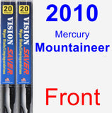 Front Wiper Blade Pack for 2010 Mercury Mountaineer - Vision Saver