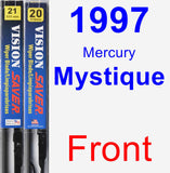 Front Wiper Blade Pack for 1997 Mercury Mystique - Vision Saver