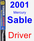 Driver Wiper Blade for 2001 Mercury Sable - Vision Saver