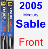 Front Wiper Blade Pack for 2005 Mercury Sable - Vision Saver