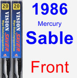 Front Wiper Blade Pack for 1986 Mercury Sable - Vision Saver