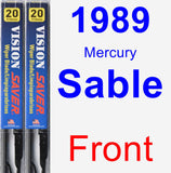 Front Wiper Blade Pack for 1989 Mercury Sable - Vision Saver