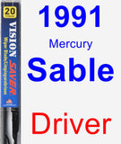 Driver Wiper Blade for 1991 Mercury Sable - Vision Saver