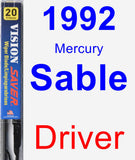 Driver Wiper Blade for 1992 Mercury Sable - Vision Saver