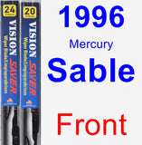 Front Wiper Blade Pack for 1996 Mercury Sable - Vision Saver