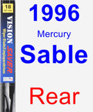 Rear Wiper Blade for 1996 Mercury Sable - Vision Saver