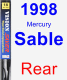 Rear Wiper Blade for 1998 Mercury Sable - Vision Saver