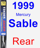 Rear Wiper Blade for 1999 Mercury Sable - Vision Saver