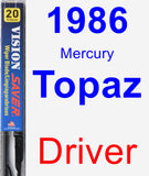 Driver Wiper Blade for 1986 Mercury Topaz - Vision Saver