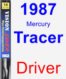 Driver Wiper Blade for 1987 Mercury Tracer - Vision Saver