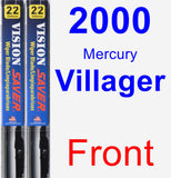 Front Wiper Blade Pack for 2000 Mercury Villager - Vision Saver