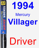 Driver Wiper Blade for 1994 Mercury Villager - Vision Saver