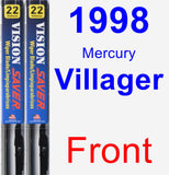 Front Wiper Blade Pack for 1998 Mercury Villager - Vision Saver