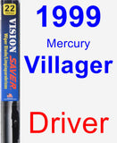 Driver Wiper Blade for 1999 Mercury Villager - Vision Saver