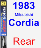 Rear Wiper Blade for 1983 Mitsubishi Cordia - Vision Saver