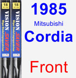 Front Wiper Blade Pack for 1985 Mitsubishi Cordia - Vision Saver