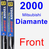 Front Wiper Blade Pack for 2000 Mitsubishi Diamante - Vision Saver