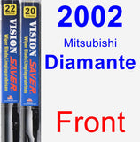 Front Wiper Blade Pack for 2002 Mitsubishi Diamante - Vision Saver