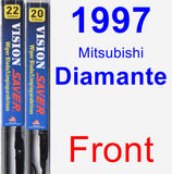 Front Wiper Blade Pack for 1997 Mitsubishi Diamante - Vision Saver