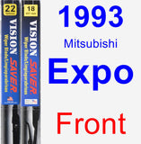 Front Wiper Blade Pack for 1993 Mitsubishi Expo - Vision Saver