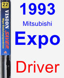 Driver Wiper Blade for 1993 Mitsubishi Expo - Vision Saver