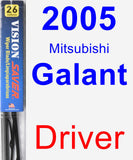 Driver Wiper Blade for 2005 Mitsubishi Galant - Vision Saver