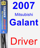 Driver Wiper Blade for 2007 Mitsubishi Galant - Vision Saver