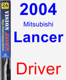 Driver Wiper Blade for 2004 Mitsubishi Lancer - Vision Saver