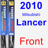 Front Wiper Blade Pack for 2010 Mitsubishi Lancer - Vision Saver