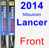 Front Wiper Blade Pack for 2014 Mitsubishi Lancer - Vision Saver