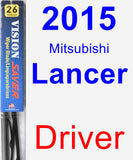 Driver Wiper Blade for 2015 Mitsubishi Lancer - Vision Saver