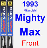 Front Wiper Blade Pack for 1993 Mitsubishi Mighty Max - Vision Saver