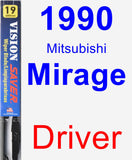 Driver Wiper Blade for 1990 Mitsubishi Mirage - Vision Saver