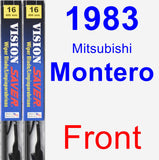 Front Wiper Blade Pack for 1983 Mitsubishi Montero - Vision Saver