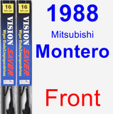 Front Wiper Blade Pack for 1988 Mitsubishi Montero - Vision Saver