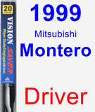 Driver Wiper Blade for 1999 Mitsubishi Montero - Vision Saver