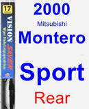 Rear Wiper Blade for 2000 Mitsubishi Montero Sport - Vision Saver