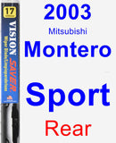 Rear Wiper Blade for 2003 Mitsubishi Montero Sport - Vision Saver