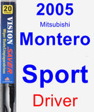 Driver Wiper Blade for 2005 Mitsubishi Montero Sport - Vision Saver