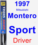 Driver Wiper Blade for 1997 Mitsubishi Montero Sport - Vision Saver