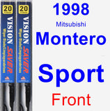 Front Wiper Blade Pack for 1998 Mitsubishi Montero Sport - Vision Saver