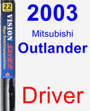 Driver Wiper Blade for 2003 Mitsubishi Outlander - Vision Saver