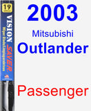 Passenger Wiper Blade for 2003 Mitsubishi Outlander - Vision Saver