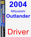 Driver Wiper Blade for 2004 Mitsubishi Outlander - Vision Saver