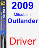 Driver Wiper Blade for 2009 Mitsubishi Outlander - Vision Saver