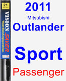 Passenger Wiper Blade for 2011 Mitsubishi Outlander Sport - Vision Saver