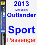 Passenger Wiper Blade for 2013 Mitsubishi Outlander Sport - Vision Saver